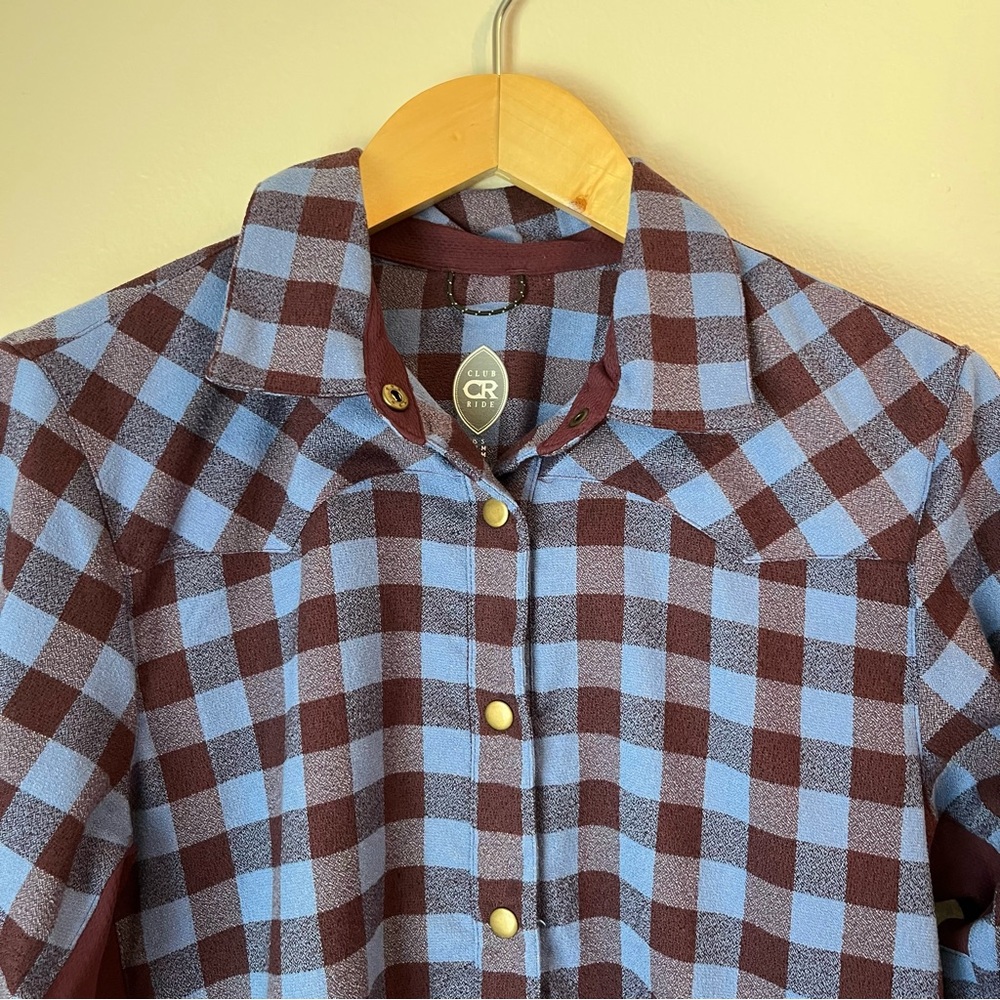 Club Ride Liv’n Flannel Top Button Down Shirt Mountain Biking MTB Cycling - Picture 4 of 8